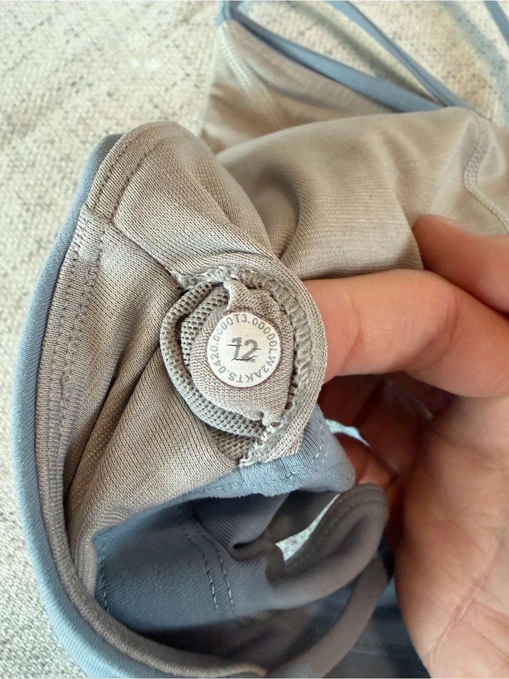 Pushing Limits Lululemon Strappy Sports Bra in Dusty Blue Size 12 EUC